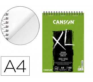 Bloc dibujo canson xl dessin din a4 liso microperforado espiral 21x29,7 cm 50 hojas 160 gr/m2