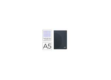 Libreta liderpapel 360 tapa de plastico a5 48 hojas 90g/m2 5mm con doble margen tapa negra Libreta liderpapel 360 tapa de plastico a5 48 hojas 90g/m2 5mm con doble margen tapa negra