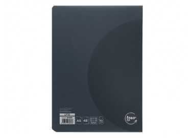 Libreta liderpapel 360 tapa de plastico a5 48 hojas 90g/m2 5mm con doble margen tapa negra Libreta liderpapel 360 tapa de plastico a5 48 hojas 90g/m2 5mm con doble margen tapa negra