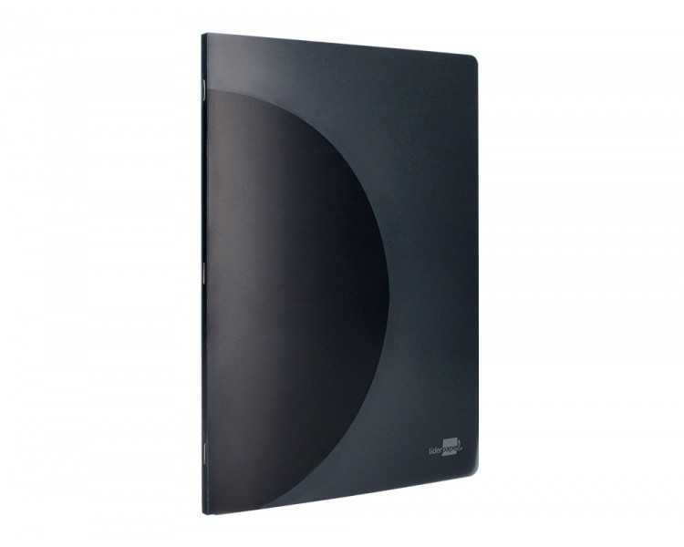 Libreta liderpapel 360 tapa de plastico a5 48 hojas 90g/m2 5mm con doble margen tapa negra