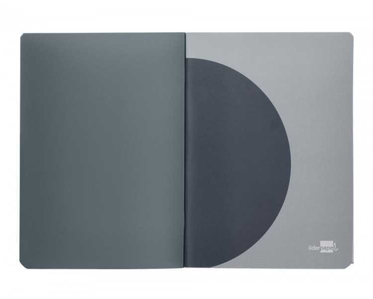 Libreta liderpapel 360 tapa de plastico a5 48 hojas 90g/m2 5mm con doble margen tapa negra