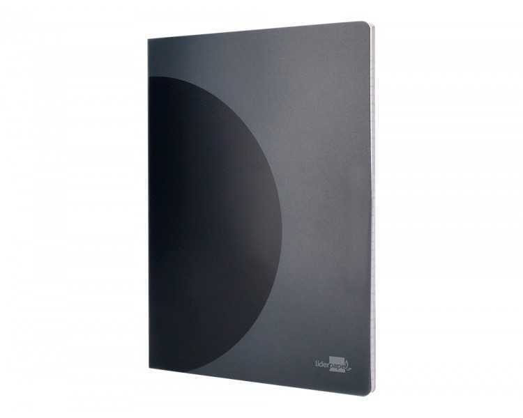 Libreta liderpapel 360 tapa de plastico a5 48 hojas 90g/m2 horizontal con doble margen tapa negra