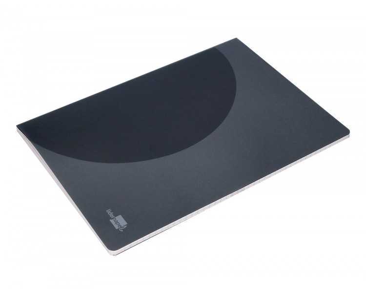 Libreta liderpapel 360 tapa de plastico a5 48 hojas 90g/m2 horizontal con doble margen tapa negra