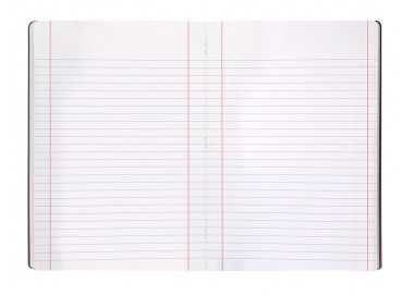 Libreta liderpapel 360 tapa de plastico a5 48 hojas 90g/m2 horizontal con doble margen tapa negra