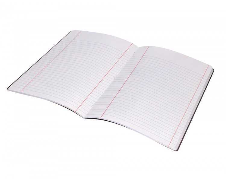 Libreta liderpapel 360 tapa de plastico a5 48 hojas 90g/m2 horizontal con doble margen tapa negra