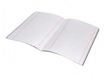 Libreta liderpapel 360 tapa de plastico a5 48 hojas 90g/m2 horizontal con doble margen tapa negra