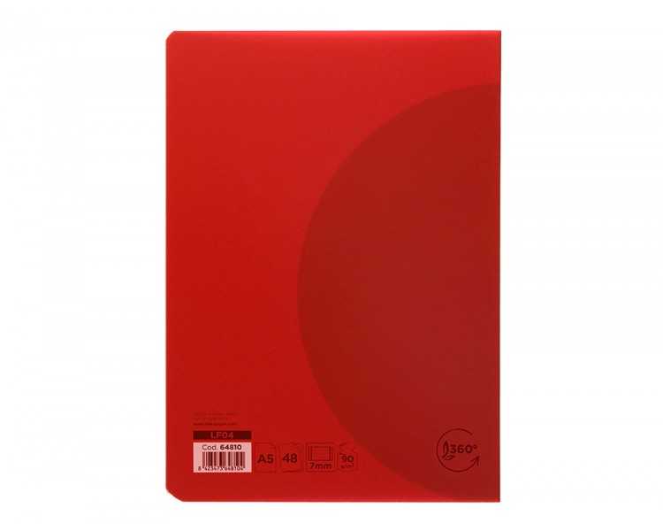Libreta liderpapel 360 tapa de plastico a5 48 hojas 90g/m2 horizontal con doble margen colores surtidos
