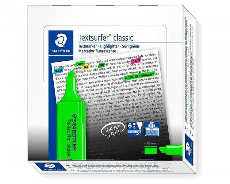 Rotulador staedtler textsurfer classic 364 fluorescente verde