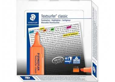 Rotulador staedtler textsurfer classic 364 fluorescente naranja Rotulador staedtler textsurfer classic 364 fluorescente naranja