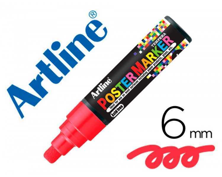 Rotulador artline poster marker epp-6-roj punta redonda 6 mm color rojo