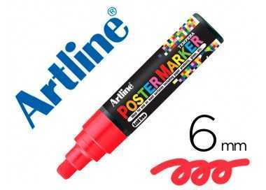 Rotulador artline poster marker epp-6-roj punta redonda 6 mm color rojo