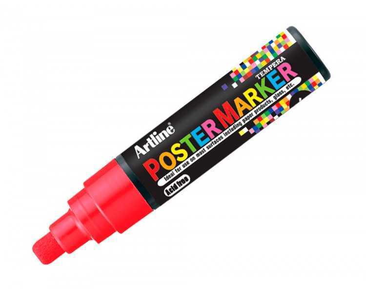 Rotulador artline poster marker epp-6-roj punta redonda 6 mm color rojo