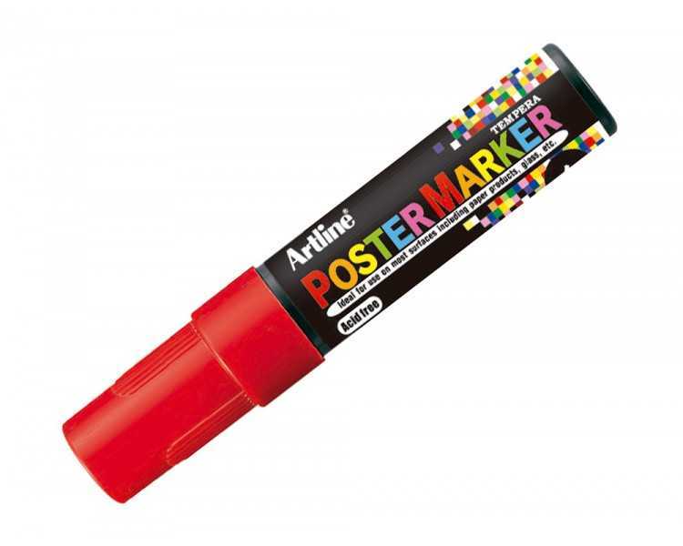 Rotulador artline poster marker epp-6-roj punta redonda 6 mm color rojo