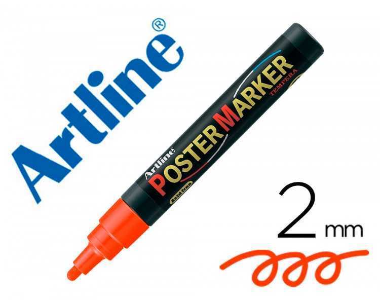 Rotulador artline poster marker epp-4-nar flu punta redonda 2 mm color naranja fluor