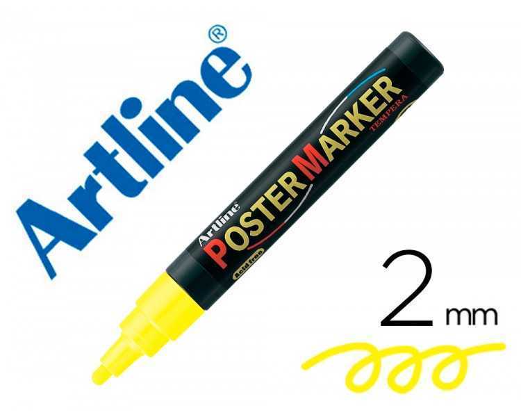 Rotulador artline poster marker epp-4-ama flu punta redonda 2 mm color amarillo fluor