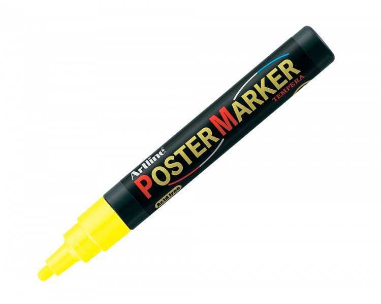 Rotulador artline poster marker epp-4-ama flu punta redonda 2 mm color amarillo fluor