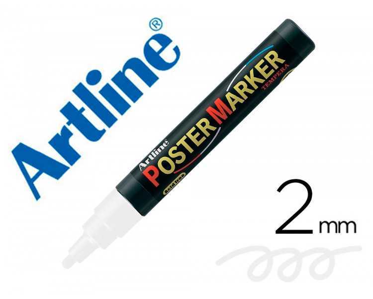 Rotulador artline poster marker epp-4-bla punta redonda 2 mm color blanco