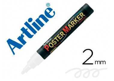 Rotulador artline poster marker epp-4-bla punta redonda 2 mm color blanco