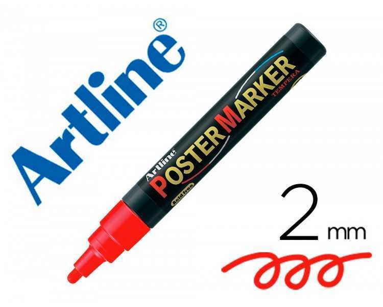Rotulador artline poster marker epp-4-roj punta redonda 2 mm color rojo