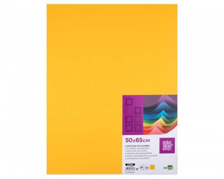 Cartulina liderpapel 50x65 cm 240g/m2 oro viejo paquete de 25 hojas