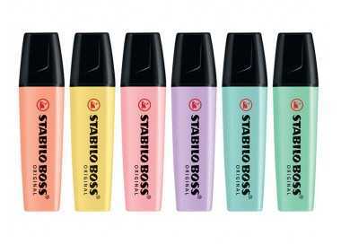 Rotulador stabilo boss pastel fluorescente 70 estuche de 4 unidades colores surtidos