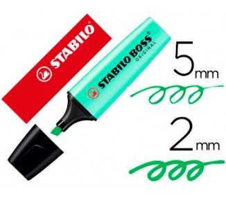 Rotulador stabilo boss pastel fluorescente 70 pizca de menta