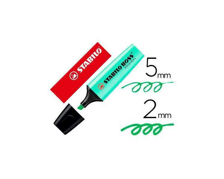 Rotulador stabilo boss pastel fluorescente 70 pizca de menta