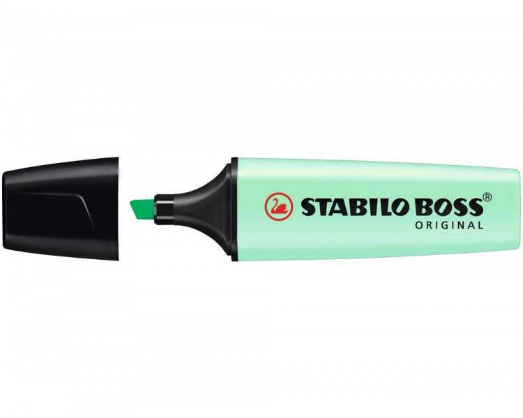 Rotulador stabilo boss pastel fluorescente 70 pizca de menta