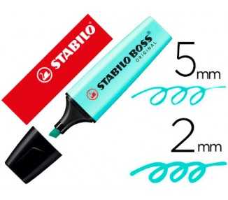 Rotulador stabilo boss pastel fluorescente 70 toque de turquesa