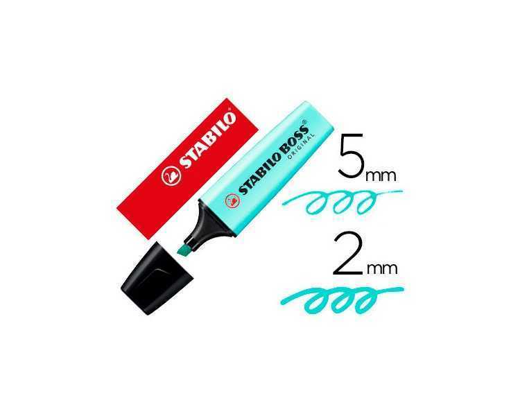 Rotulador stabilo boss pastel fluorescente 70 toque de turquesa