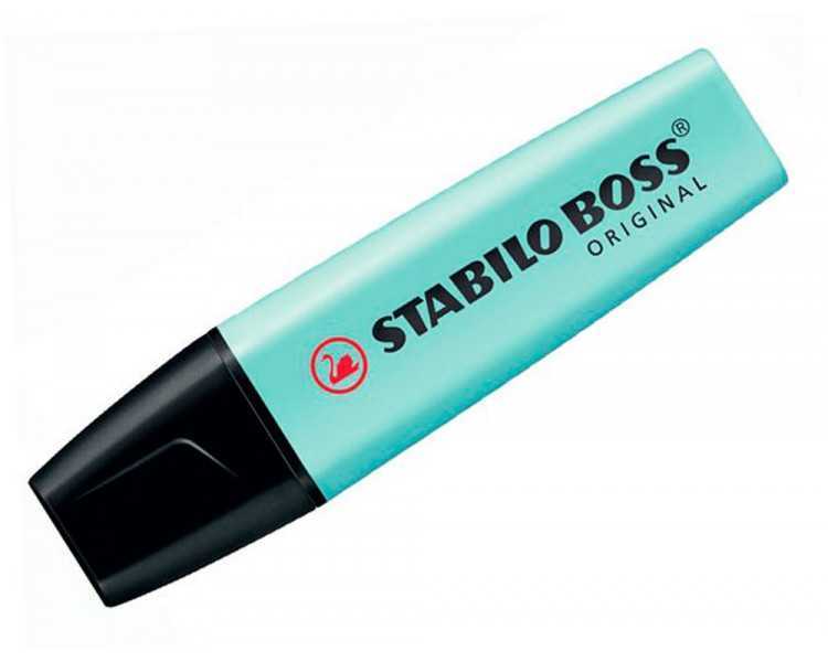 Rotulador stabilo boss pastel fluorescente 70 toque de turquesa
