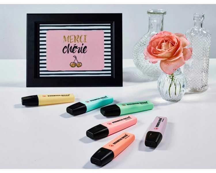 Rotulador stabilo boss pastel fluorescente 70 toque de turquesa