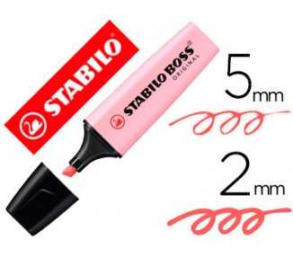 Rotulador stabilo boss pastel fluorescente 70 rubor rosa