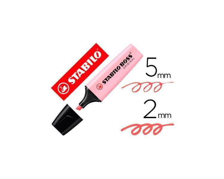 Rotulador stabilo boss pastel fluorescente 70 rubor rosa