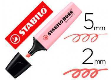 Rotulador stabilo boss pastel fluorescente 70 rubor rosa