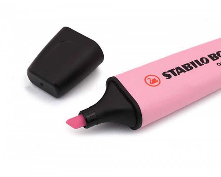 Rotulador stabilo boss pastel fluorescente 70 rubor rosa