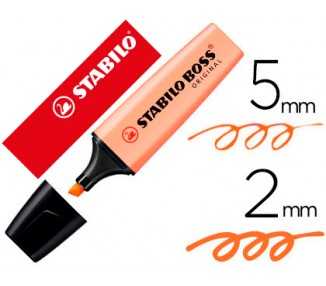 Rotulador stabilo boss pastel fluorescente 70 melocoton sedoso