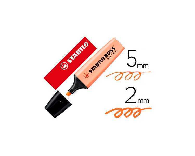Rotulador stabilo boss pastel fluorescente 70 melocoton sedoso