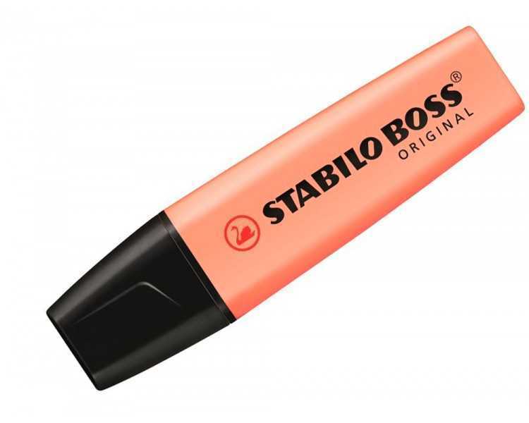 Rotulador stabilo boss pastel fluorescente 70 melocoton sedoso