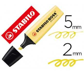 Rotulador stabilo boss pastel fluorescente 70 amarillo cremoso