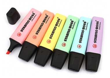 Rotulador stabilo boss pastel fluorescente 70 amarillo cremoso