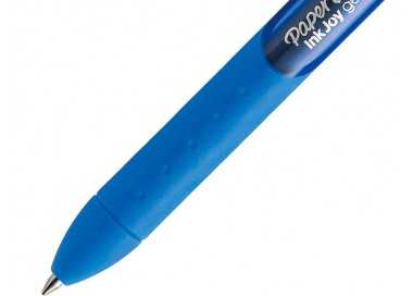 Boligrafo paper mate inkjoy retractil gel pen 0,7mm azul punta de bola trazo 0.35mm