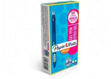 Boligrafo paper mate inkjoy retractil gel pen 0,7mm azul punta de bola trazo 0.35mm