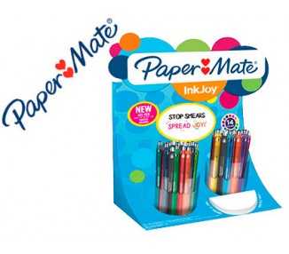 Boligrafo paper mate inkjoy retractil gel pen trazo 0,7 mm expositor de 60 unidades colores surtidos