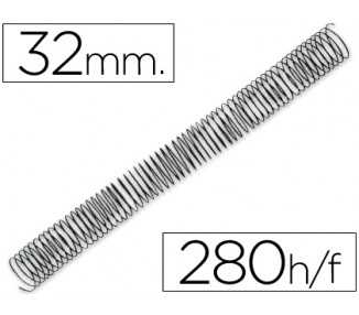 Espiral metalico q-connect 64 5:1 32mm 1,2mm caja de 50 unidades