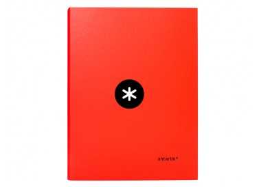 Carpeta antartik a4 forrada 4 anillas 25 mm redondas color rojo