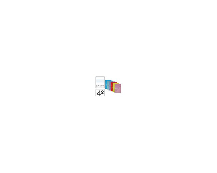 Cuaderno espiral papercop cuarto tapa plastico 80h 90 gr rayado horizontal con margen colores surtidos