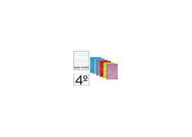 Cuaderno espiral papercop cuarto tapa plastico 80h 90 gr rayado horizontal con margen colores surtidos