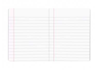 Libreta liderpapel scriptus a5 plus 48 hojas 90g/m2 rayado montessori 3,5mm con margen colores surtidos