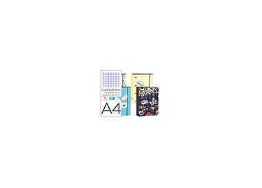 Carpeta liderpapel din a4 forrada con recambio 120 hojas 80 gr 5 mm 4 an. redondas 40 mm cierre goma